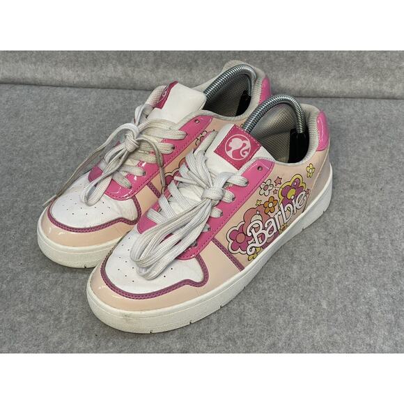 Girls Barbie Low Top Sneakers Pink and white Size 8 - Picture 1 of 15